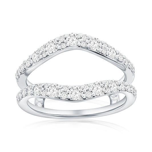 14K White Gold Diamond Ring Insert