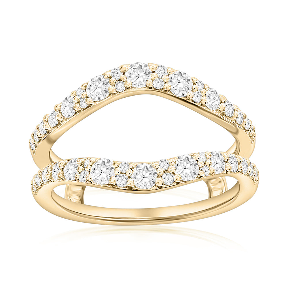 14K Yellow Gold Diamond Ring Insert