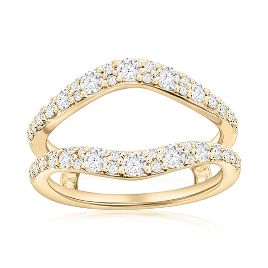 14K Yellow Gold Diamond Ring Insert