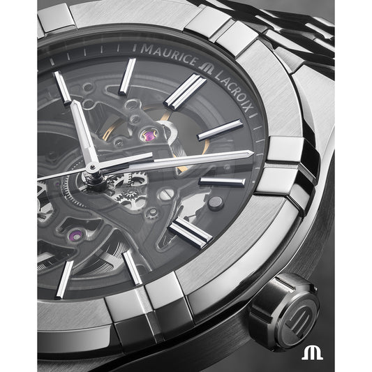 AIKON Automatic 42mm - Stainless steel - Sapphire crystal with rhutenium flange - Stainless steel