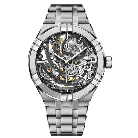 AIKON Automatic Manufacture Skeleton 45mm - Stainless steel - Sapphire crystal - Stainless steel