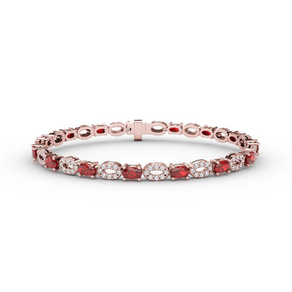 Interchanging Ruby and  Bracelet