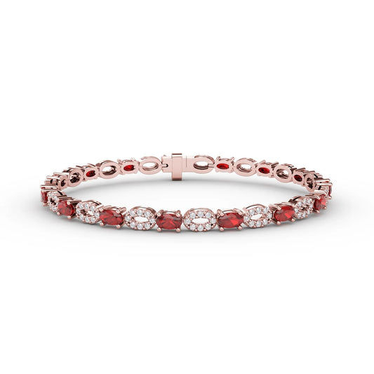 Interchanging Ruby and  Bracelet