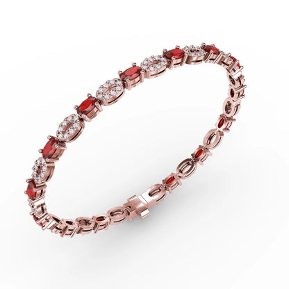 Interchanging Ruby and  Bracelet