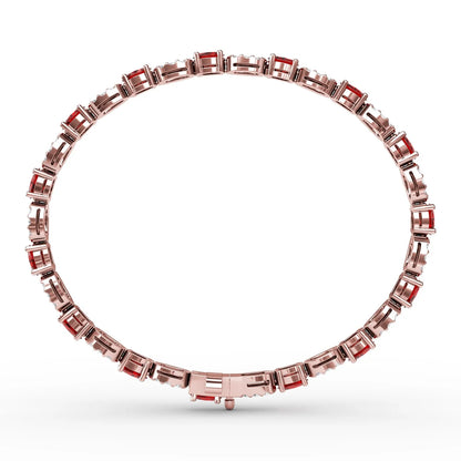 Interchanging Ruby and  Bracelet