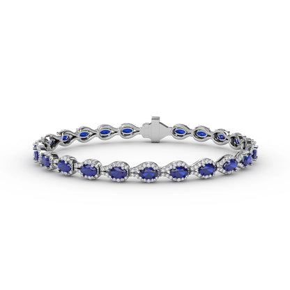 Pear-Shaped  & Sapphire Bracelet