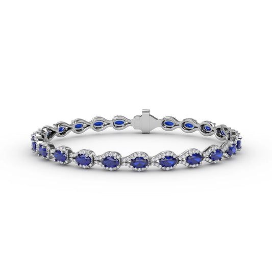 Pear-Shaped  & Sapphire Bracelet