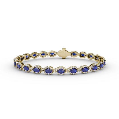 Pear-Shaped  & Sapphire Bracelet