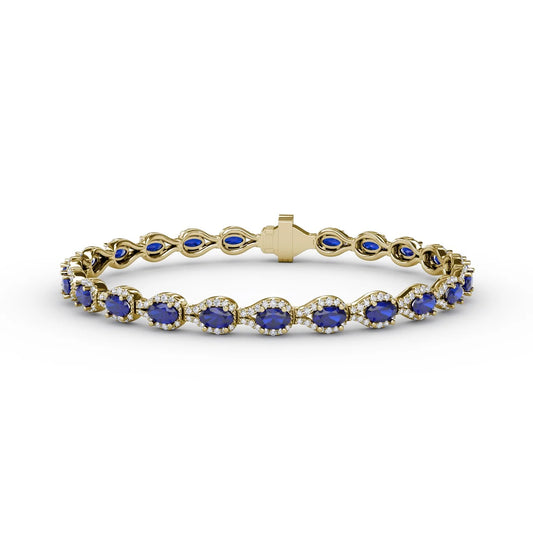 Pear-Shaped  & Sapphire Bracelet