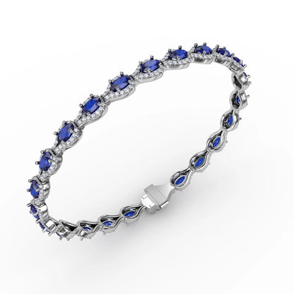Pear-Shaped  & Sapphire Bracelet
