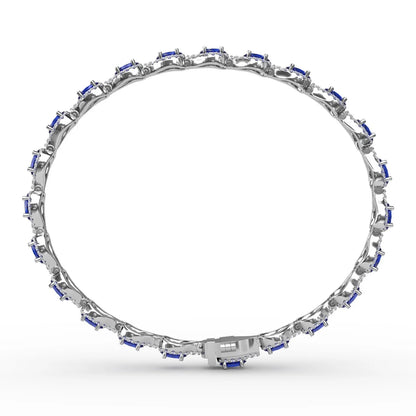 Pear-Shaped  & Sapphire Bracelet