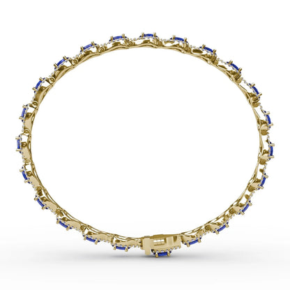 Pear-Shaped  & Sapphire Bracelet