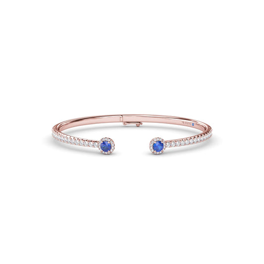 Halo Sapphire and  Bangle