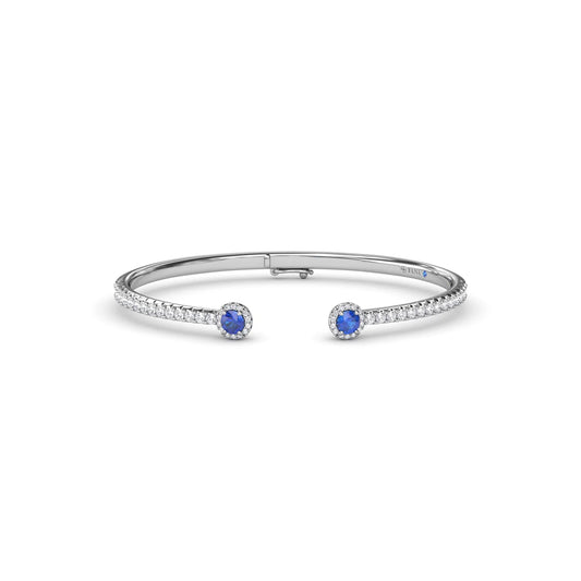 Halo Sapphire and  Bangle