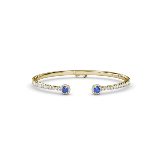 Halo Sapphire and  Bangle