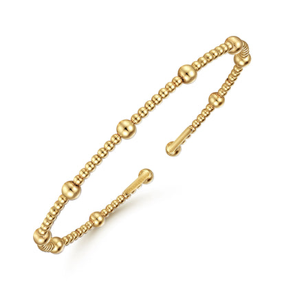 14K Yellow Gold Bujukan Split Bangle