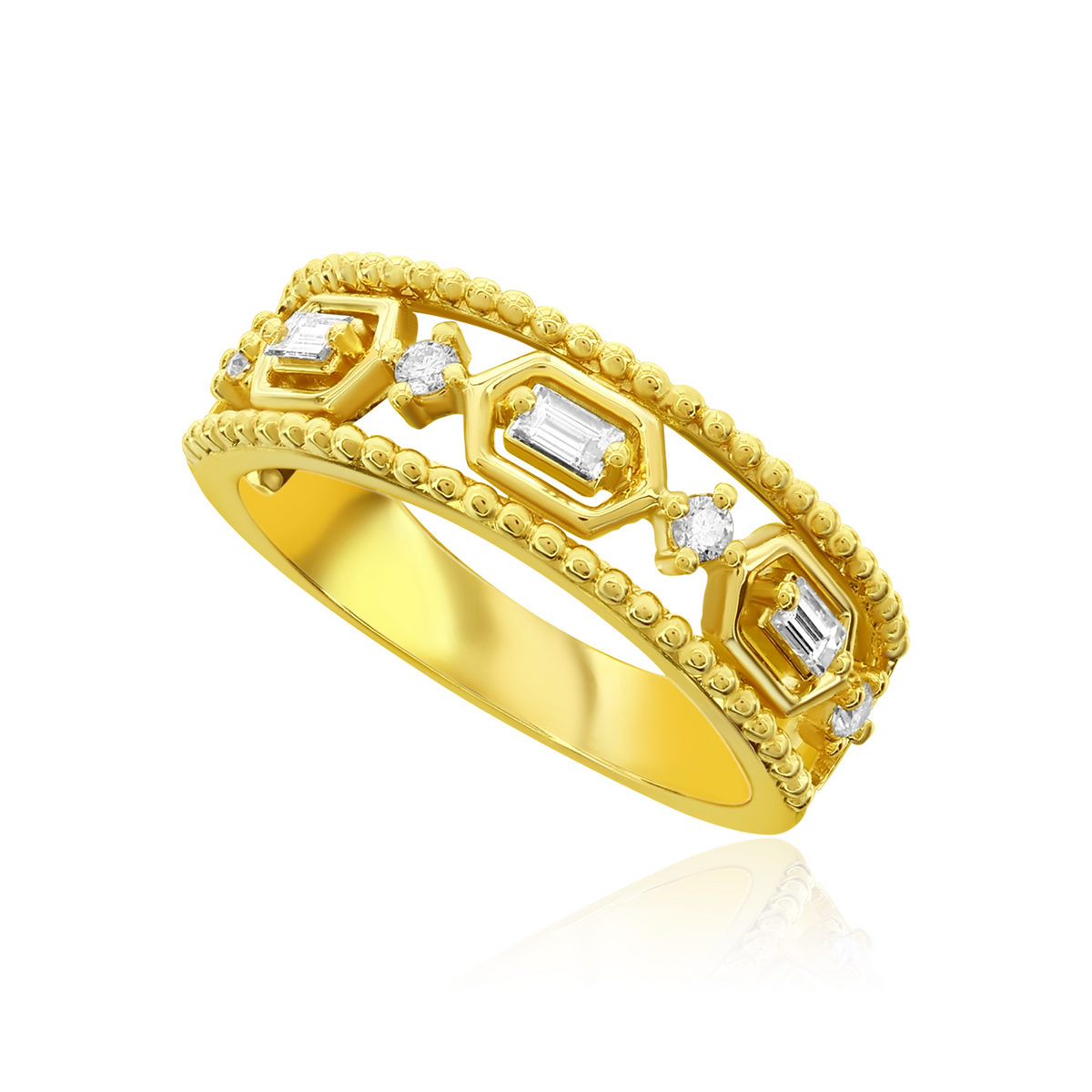 Nasbro 14kt Yellow Gold 0.32ct Diamond Ring