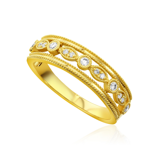 Nasbro 14kt Yellow Gold 0.16ct Diamond Ring