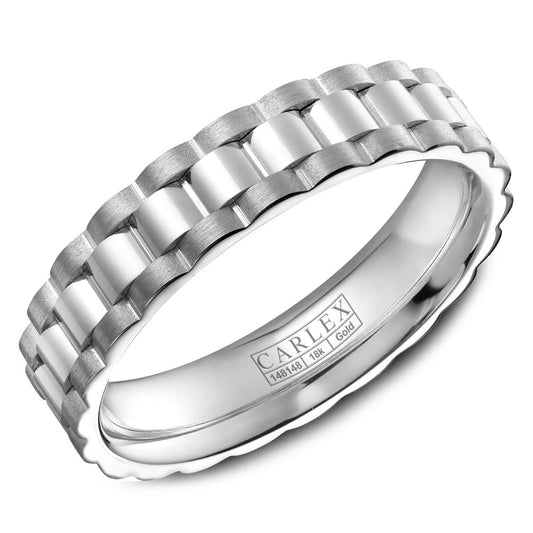 5.00mm Carlex Wedding Band in White Gold