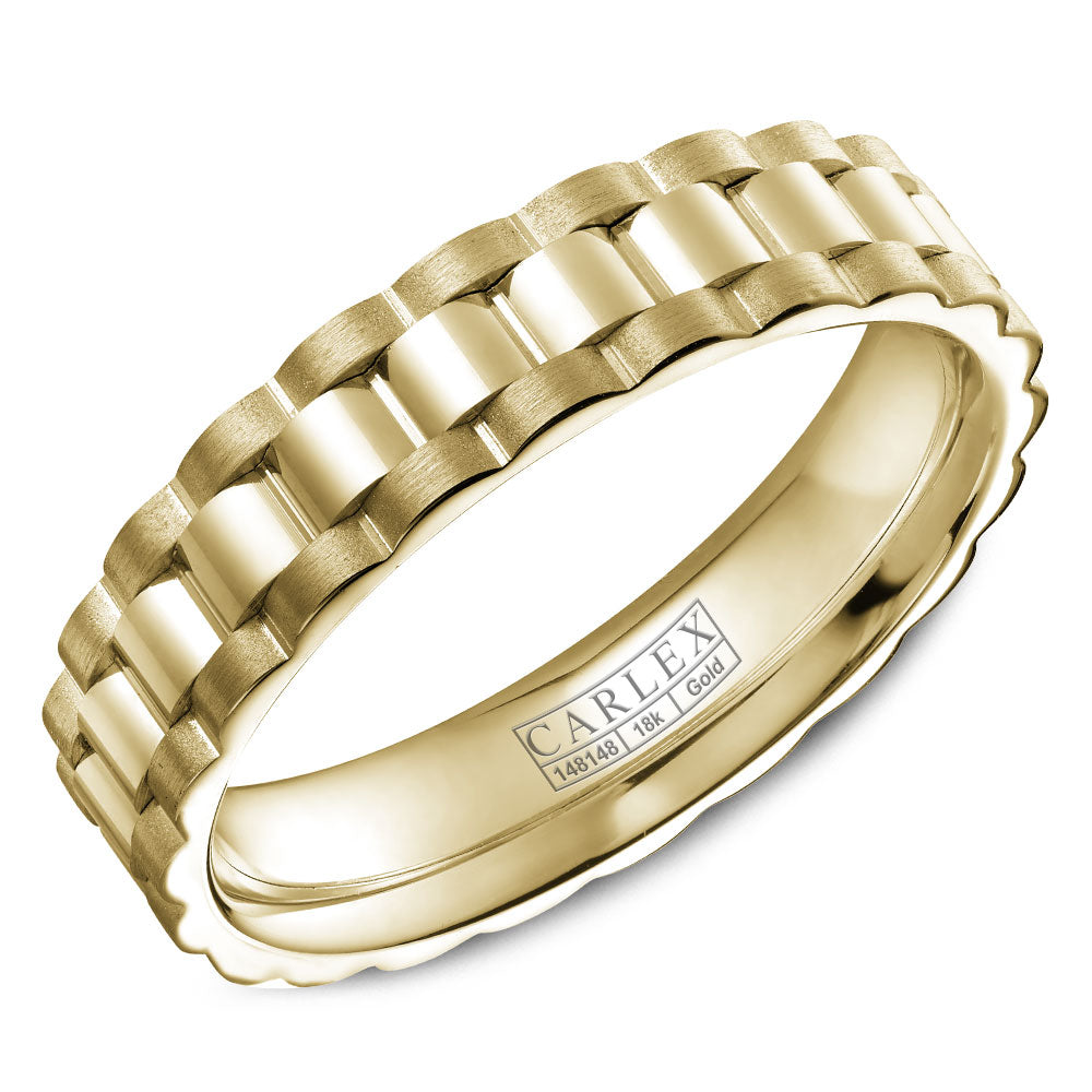 5.00mm Carlex Wedding Band in Yellow Gold