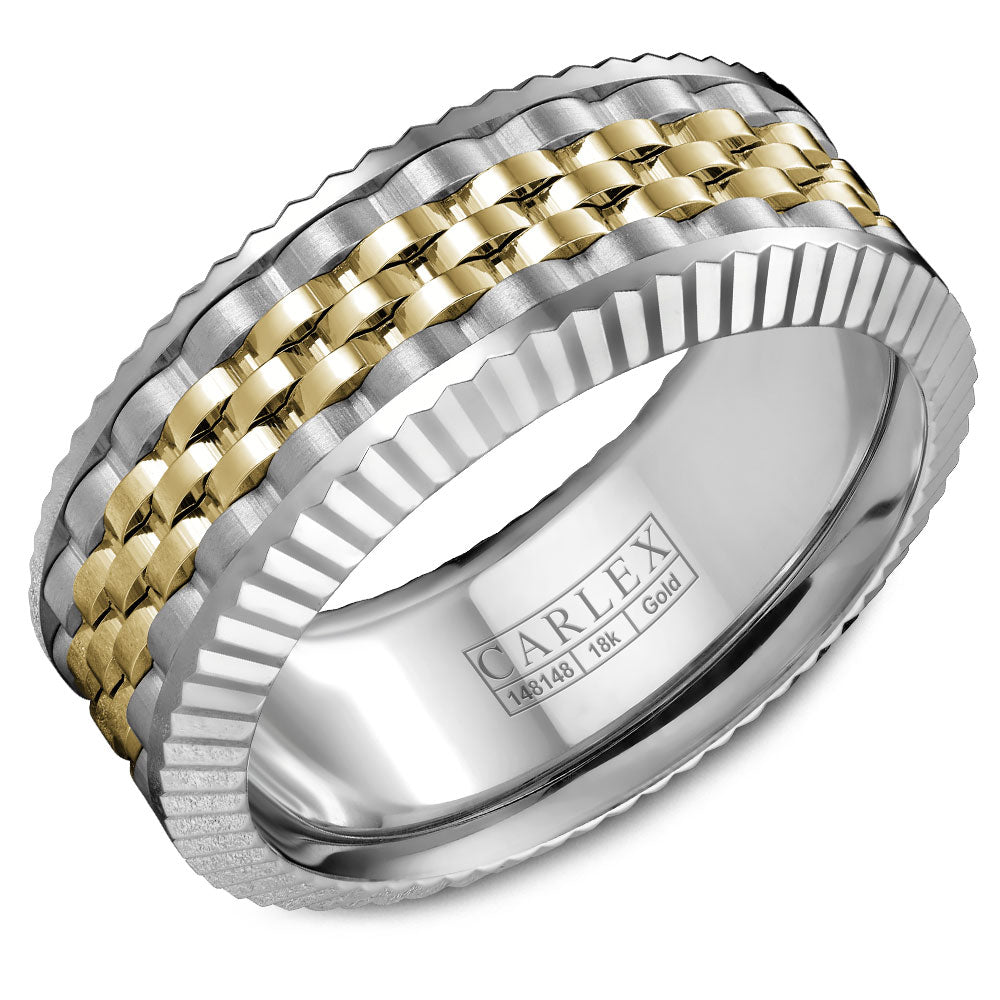 8.50mm Carlex Wedding Band in Y&W Gold