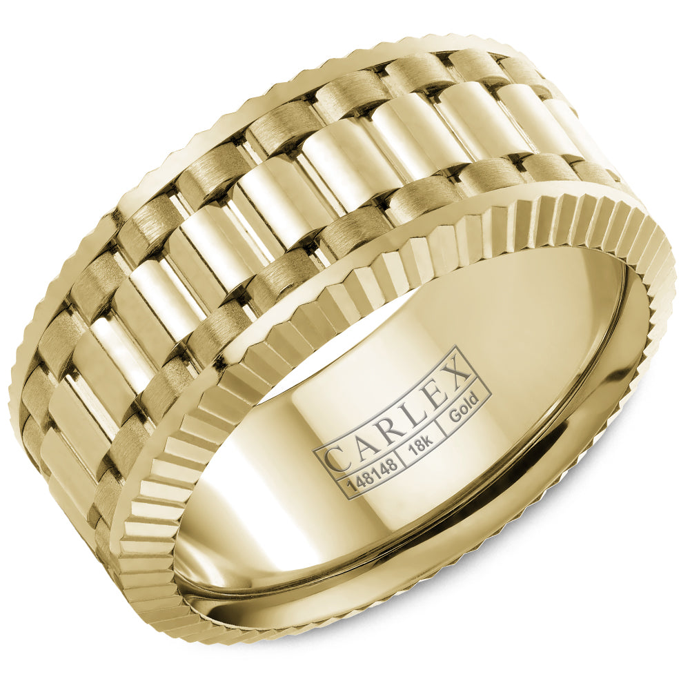 11.00mm Carlex Wedding Band in Yellow Gold
