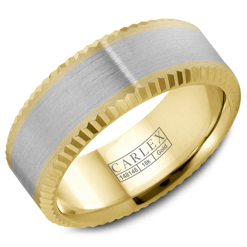 8.50mm Carlex Wedding Band in W&Y Gold
