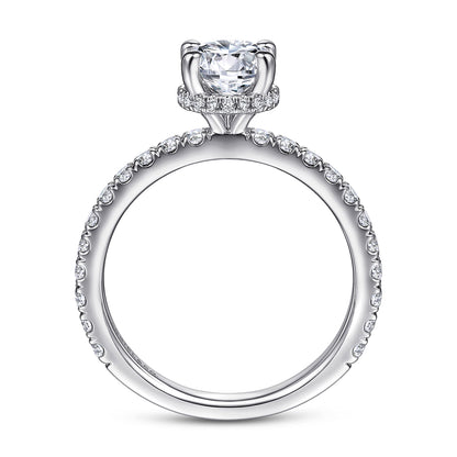 18K White Gold Diamond Engagement Ring