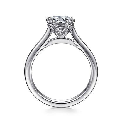 14K White Gold Round Diamond Engagement Ring