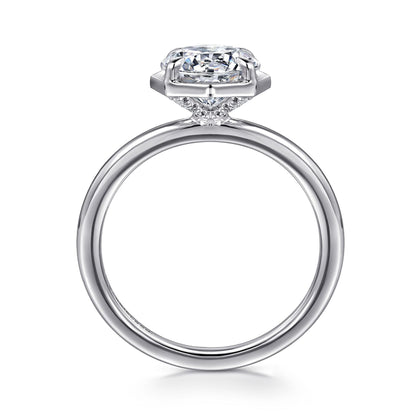 14K White Gold Round Diamond Engagement Ring