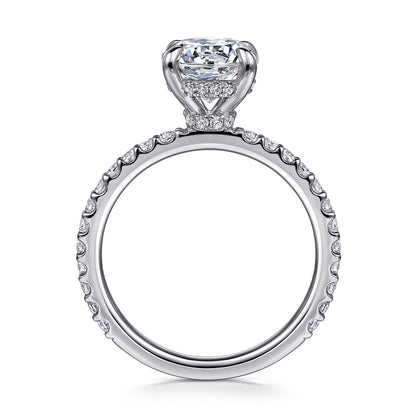 14K White Gold Round Diamond Engagement Ring