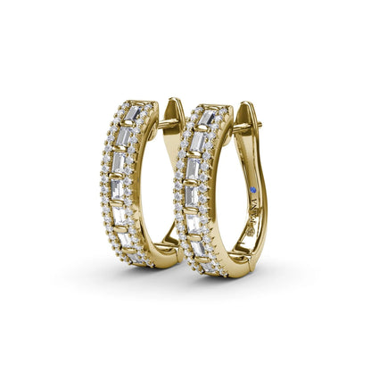 Bar-Set Baguette  Hoops
