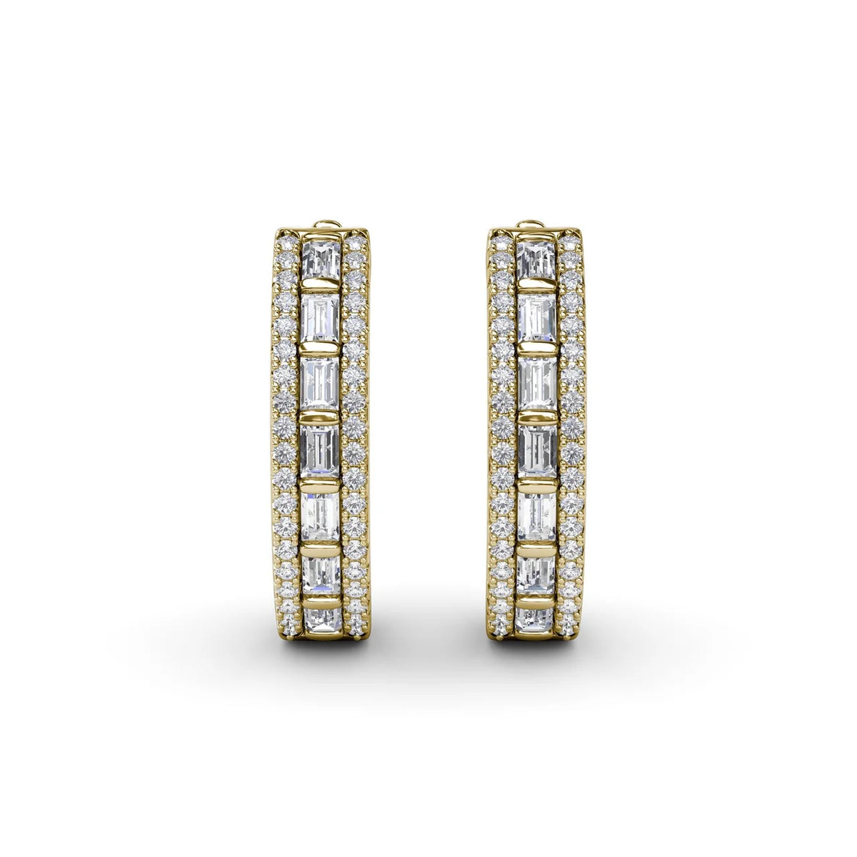 Bar-Set Baguette  Hoops