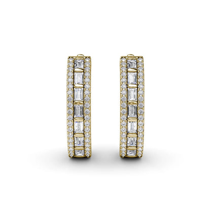 Bar-Set Baguette  Hoops
