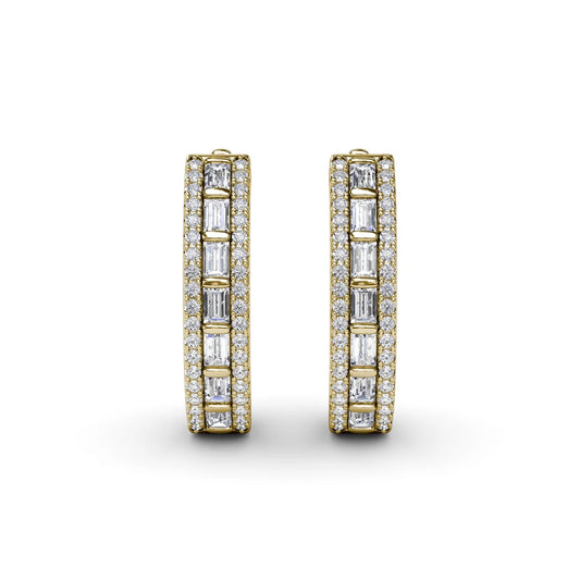 Bar-Set Baguette  Hoops