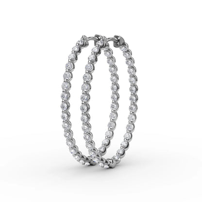2.1ct  Hoop Earrings