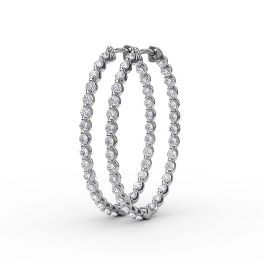 2.1ct  Hoop Earrings