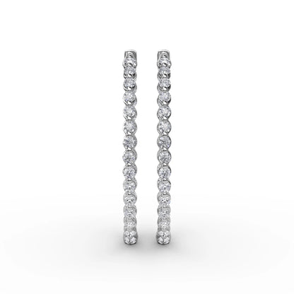 2.1ct  Hoop Earrings