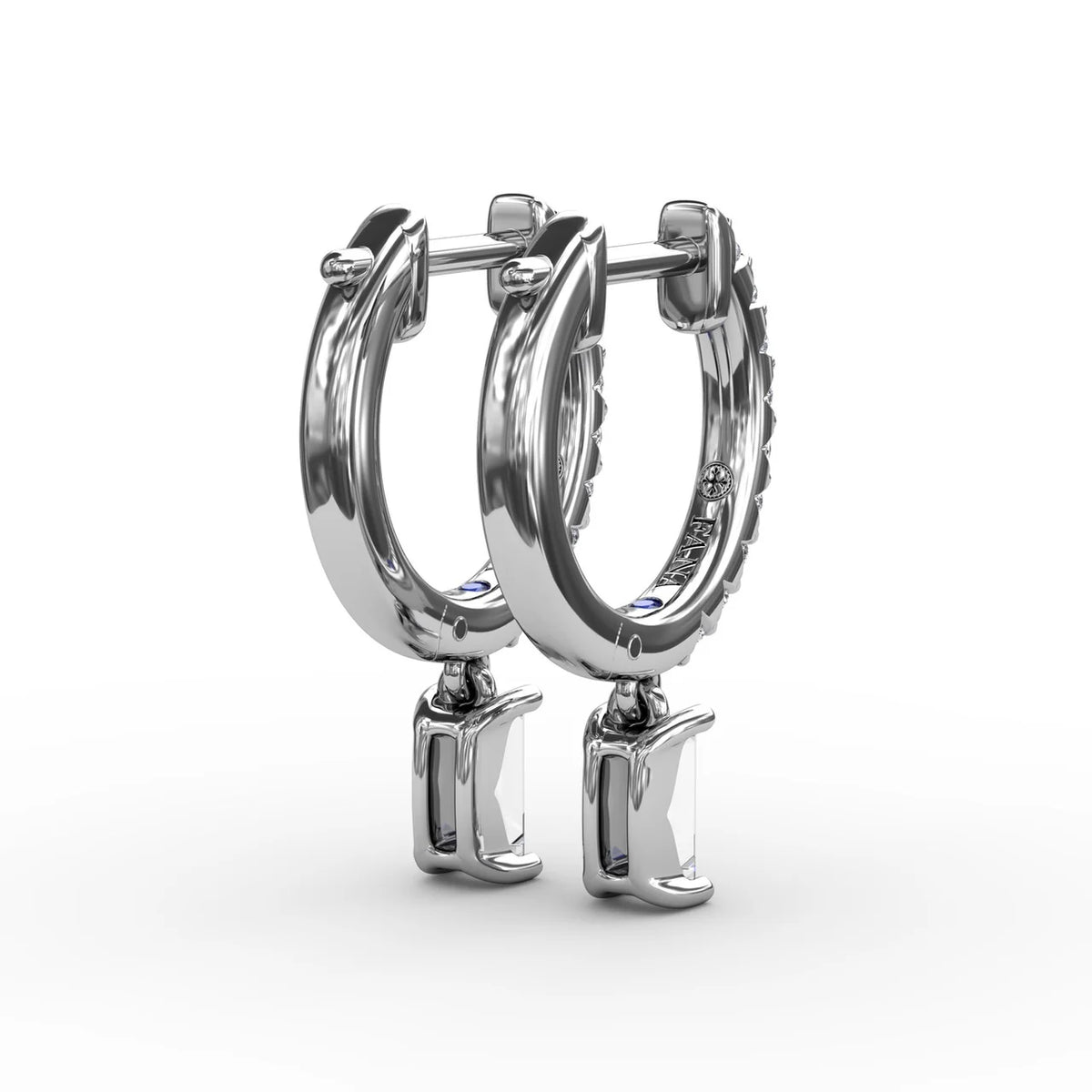 Emerald Cut  Drop Earrings