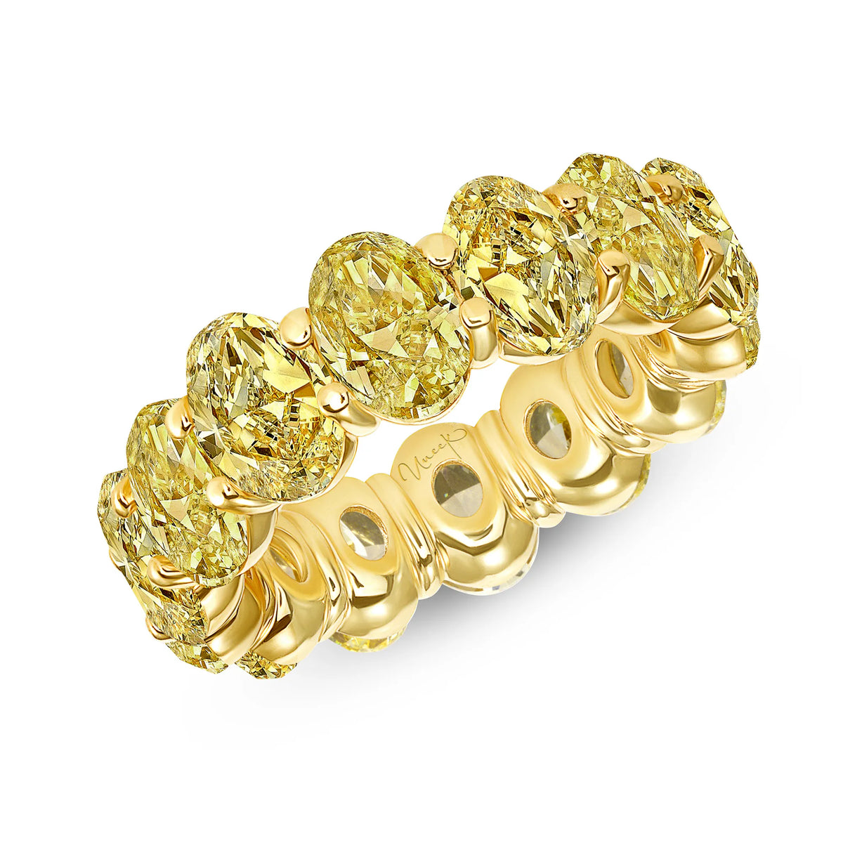 Uneek Eternity Collection 1-Row Oval Shaped Anniversary Ring