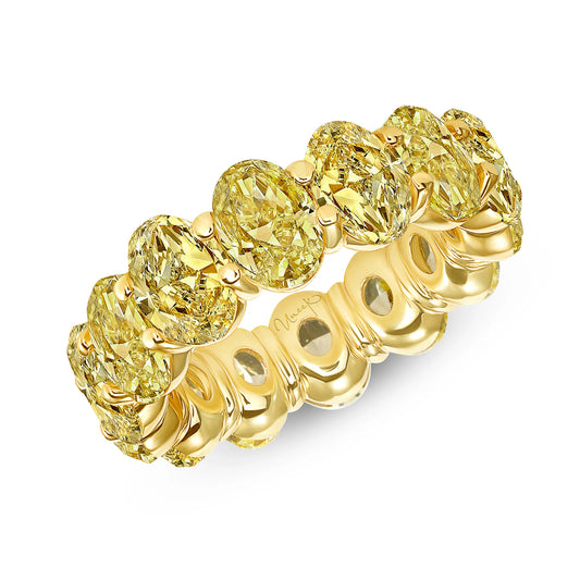 Uneek Eternity Collection 1-Row Oval Shaped Anniversary Ring
