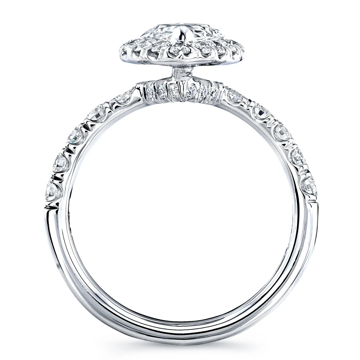 Uneek Signature Collection Halo Marquise Diamond Engagement Ring