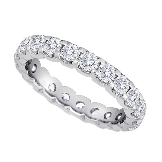 Nasbro 14kt White Gold Diamond Eternity Wedding Band