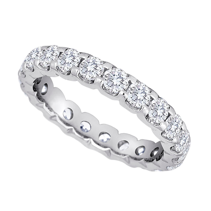 Nasbro 14kt White Gold Diamond Eternity Wedding Band