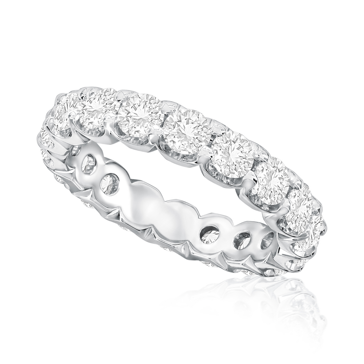 Nasbro 14kt White Gold Diamond Eternity Wedding Band