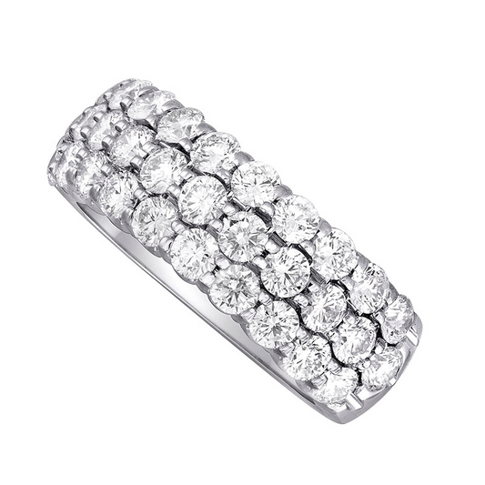 Nasbro 14kt White Gold Diamond Wedding Band