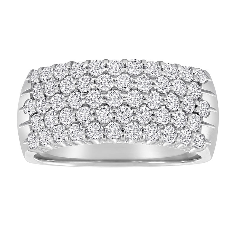 Nasbro 14kt White Gold Diamond Wedding Band