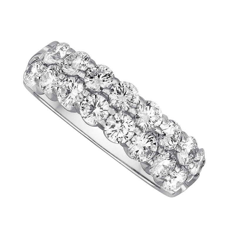 Nasbro 14kt White Gold Diamond Wedding Band