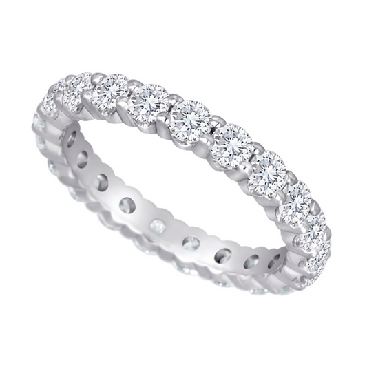 Nasbro 14kt White Gold Diamond Eternity Wedding Band