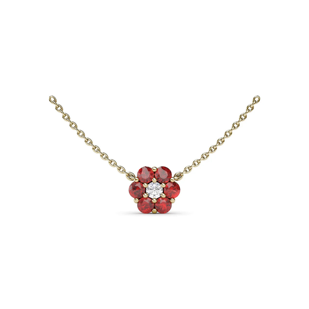 Magnolia Ruby and  Necklace